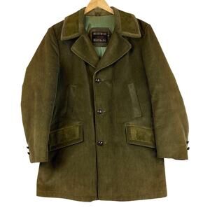 VTG 1970s Sears The Country Coat‎ Mens 42 Reg Corduroy Jacket Green LIKE NEW